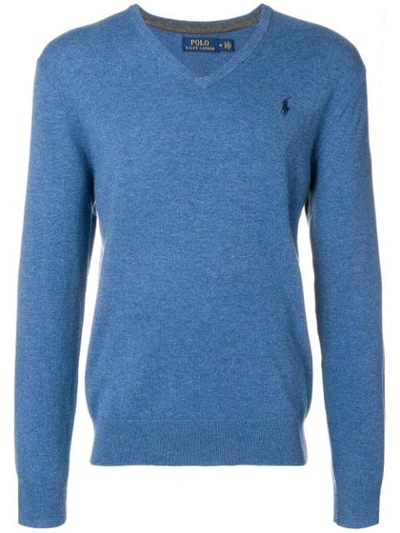 Shop Polo Ralph Lauren V-neck Sweater - Blue