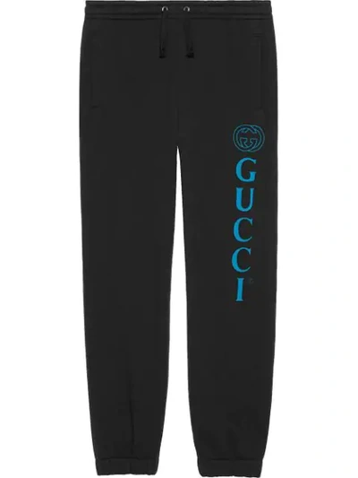 Shop Gucci Logo Jogging Pant In Black
