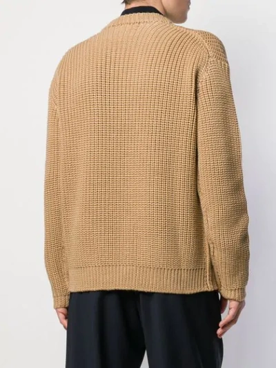 Shop Bottega Veneta Crew Neck Jumper In Neutrals