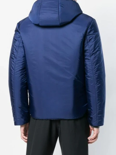 Shop Prada Padded Jacket - Blue
