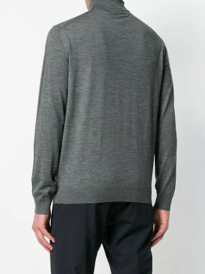 Shop Prada Classic Polo Neck In Grey