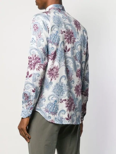 Shop Etro Printed Button-up Shirt - White