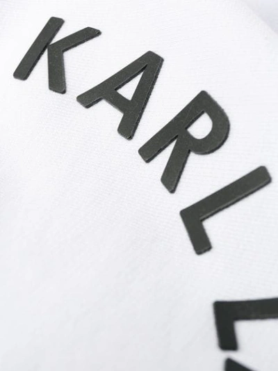 Shop Karl Lagerfeld Logo Print Sweatshirt In White