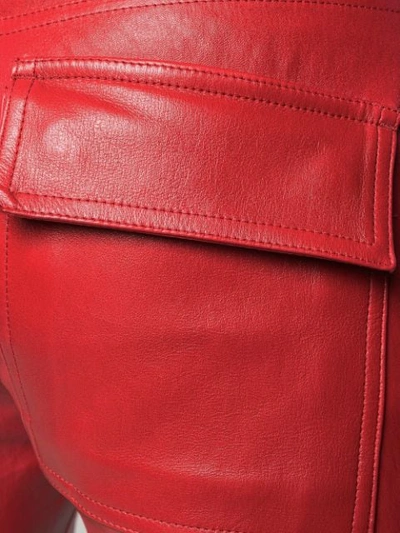 RICK OWENS 紧身长裤 - 红色