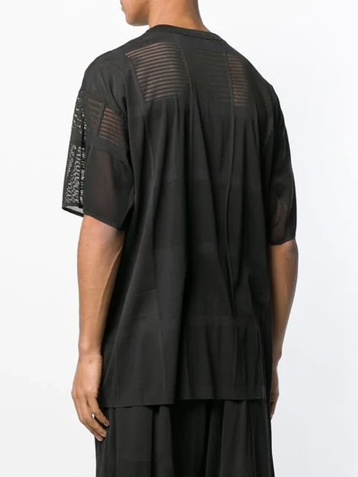 Shop Y-3 Hemd Mit Netzeinsatz In Black