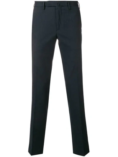 Shop Incotex Micro Pattern Slim-fit Trousers In Blue