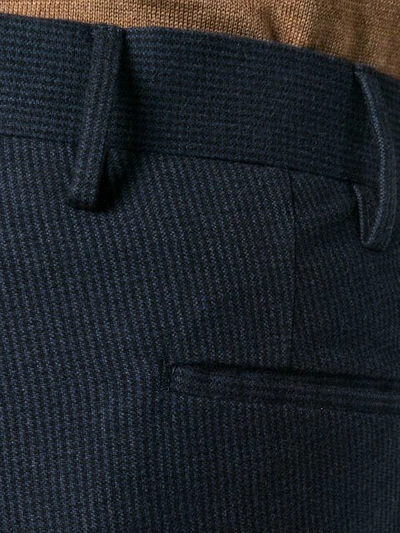 Shop Incotex Micro Pattern Slim-fit Trousers In Blue