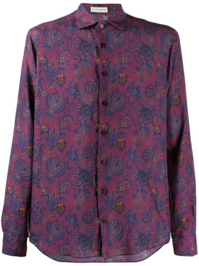 Shop Etro Paisley Print Shirt In Purple