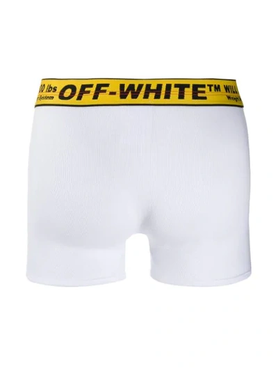 Shop Off-white Stretch Logo Waist Boxers In White