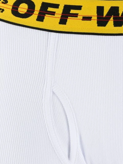 Shop Off-white Stretch Logo Waist Boxers In White