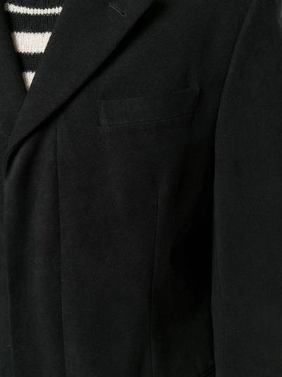 Pre-owned Jean Paul Gaultier Vintage Concealed Fastening Midi Coat In Black