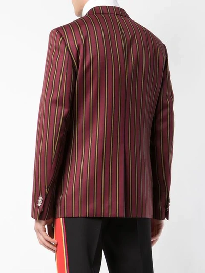 Shop Calvin Klein 205w39nyc Striped Blazer In Red