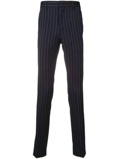 Shop Calvin Klein 205w39nyc Classic Pinstriped Trousers - Blue