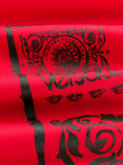 Shop Versace Signature Brand Logos T-shirt In Red