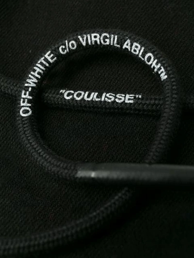 OFF-WHITE LOGO抽绳系带修身牛仔裤 - 黑色