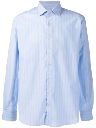 Shop Etro Striped Shirt In Blue