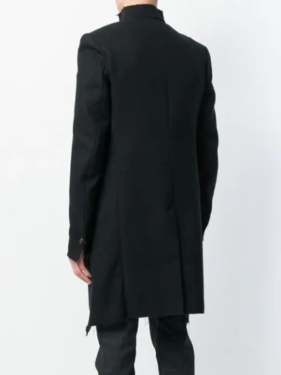 Shop Cedric Jacquemyn Raw Collar Coat - Black