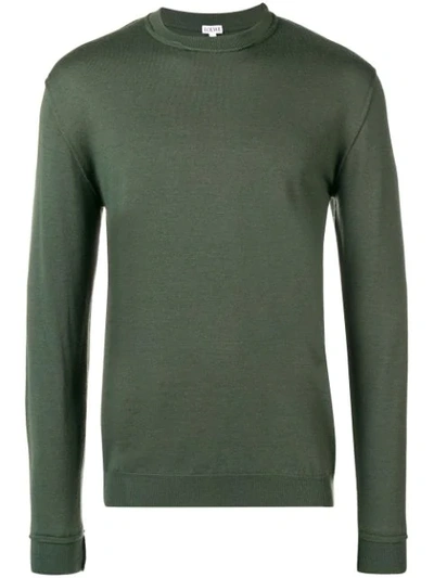 Shop Loewe Crew Neck Jumper In Green