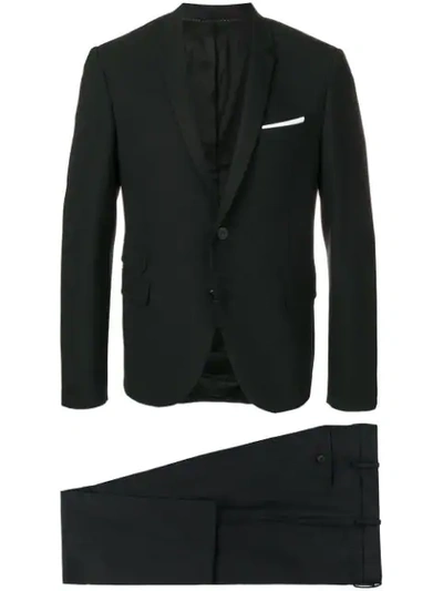 Shop Neil Barrett Two Piece Formal Suit In Black