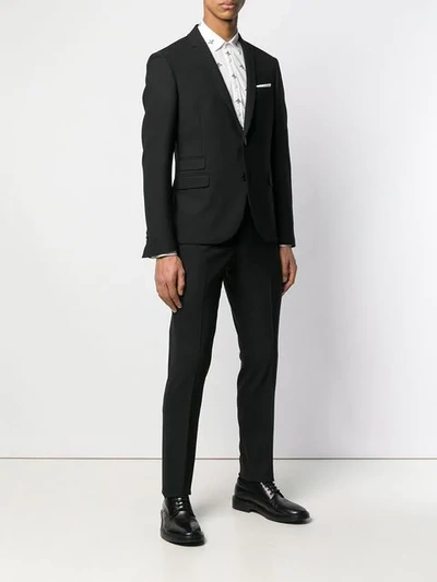Shop Neil Barrett Two Piece Formal Suit In Black