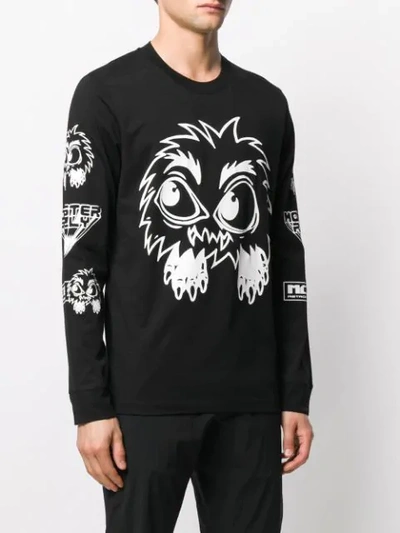 Shop Mcq By Alexander Mcqueen Monster Print Sweatshirt In Black