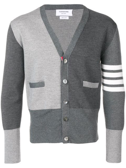 colorblock cardigan sweater