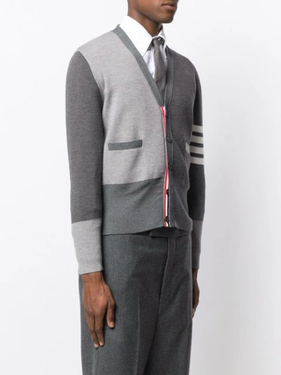 Shop Thom Browne Jersey Stitch Merino Cardigan In 035 Medium Grey