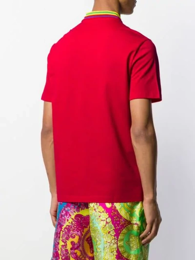 Shop Versace Poloshirt Mit Medusa In Red