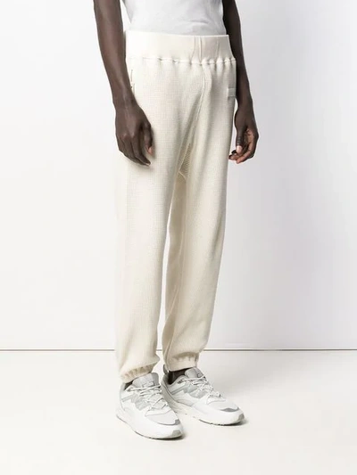 Shop Undercover Textured Track Pants In Neutrals