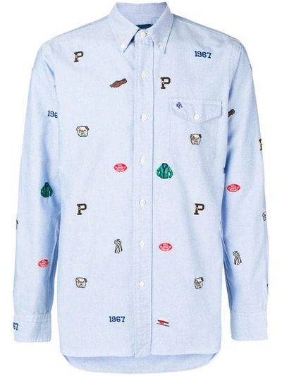 Shop Polo Ralph Lauren Embroidered Shirt In Blue