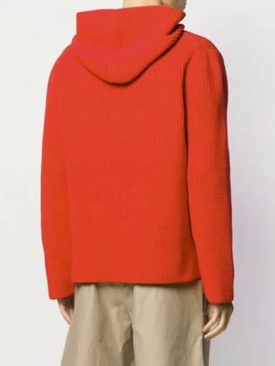 Shop Jacquemus La Maille Capuche Hoodie In Red
