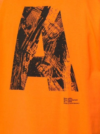 Shop Affix Logo Print T In Safety Orange/black