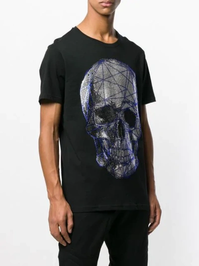 Shop Philipp Plein T-shirt Mit Totenkopf-print In Black