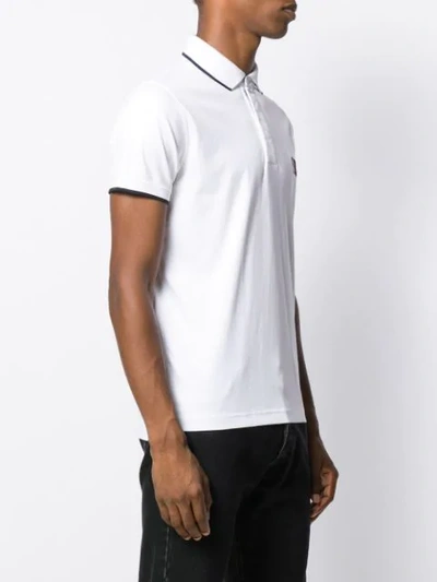 Shop Tommy Hilfiger Logo Polo Shirt In 100 Bright White