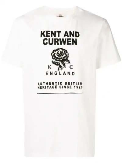 Shop Kent & Curwen Logo Print T-shirt In White