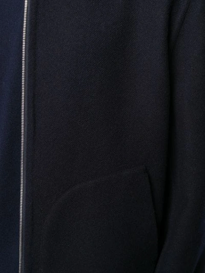 Shop Brunello Cucinelli Zipped Bomber Jacket In Blue