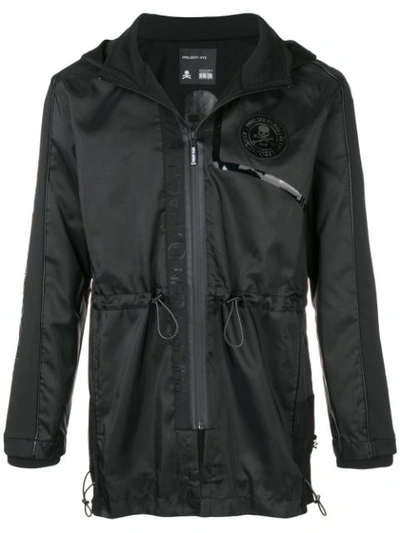Shop Philipp Plein Perfectly Fitted Parka Coat - Black