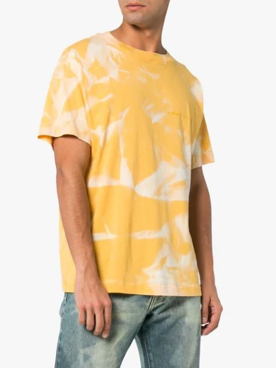 Shop 424 X Armes Bleach Treated T-shirt In Yellow