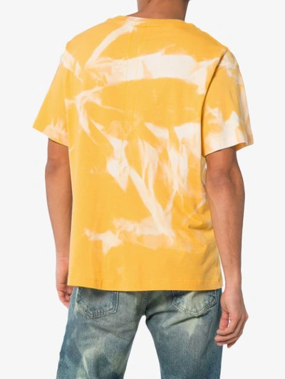 Shop 424 X Armes Bleach Treated T-shirt In Yellow