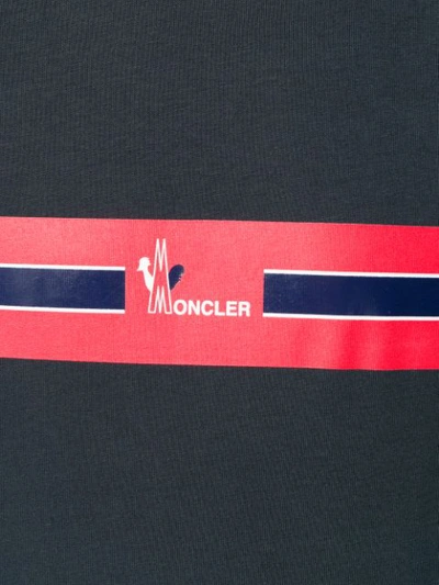 Shop Moncler Printed Logo T-shirt - Blue