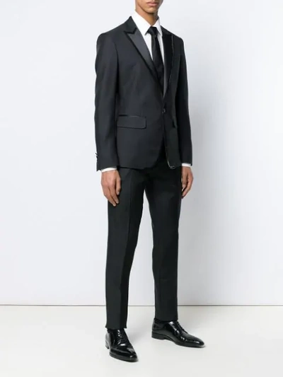 DSQUARED2 SEQUIN-TRIMMED TWO-PIECE SUIT - 黑色