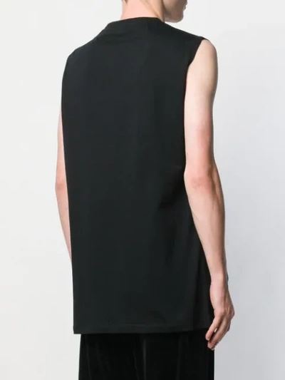 Shop Balmain Logo Printed Vest In 0pa Black