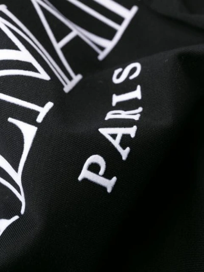 Shop Balmain Logo Printed Vest In 0pa Black