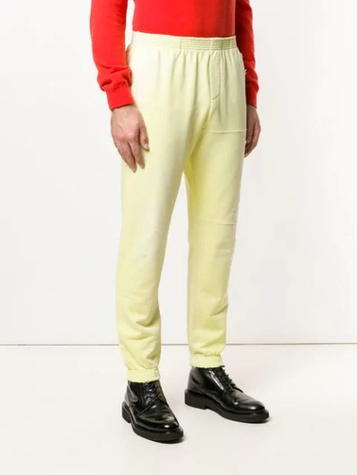 Shop Vyner Articles Stitched Track Pants In Yellow