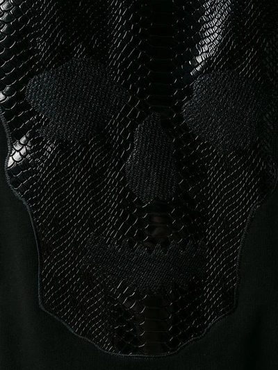 Shop Philipp Plein Embellished Skull Hoodie In Black