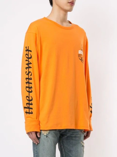Shop Makavelic Voyage Long Sleeve T-shirt In Orange