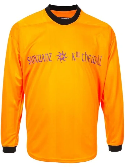 Shop Sankuanz Kill The Wall T-shirt In Orange