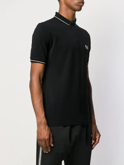 Shop Dolce & Gabbana Logo Short-sleeve Polo Shirt In Black
