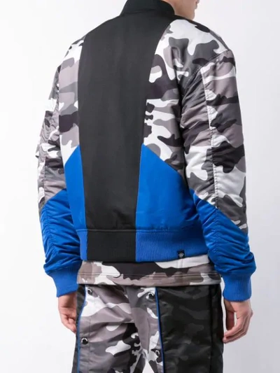 Mostly Heard Rarely Seen Camouflage Print Bomber Jacket In Black