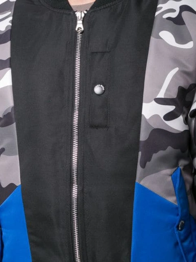 Mostly Heard Rarely Seen Camouflage Print Bomber Jacket In Black